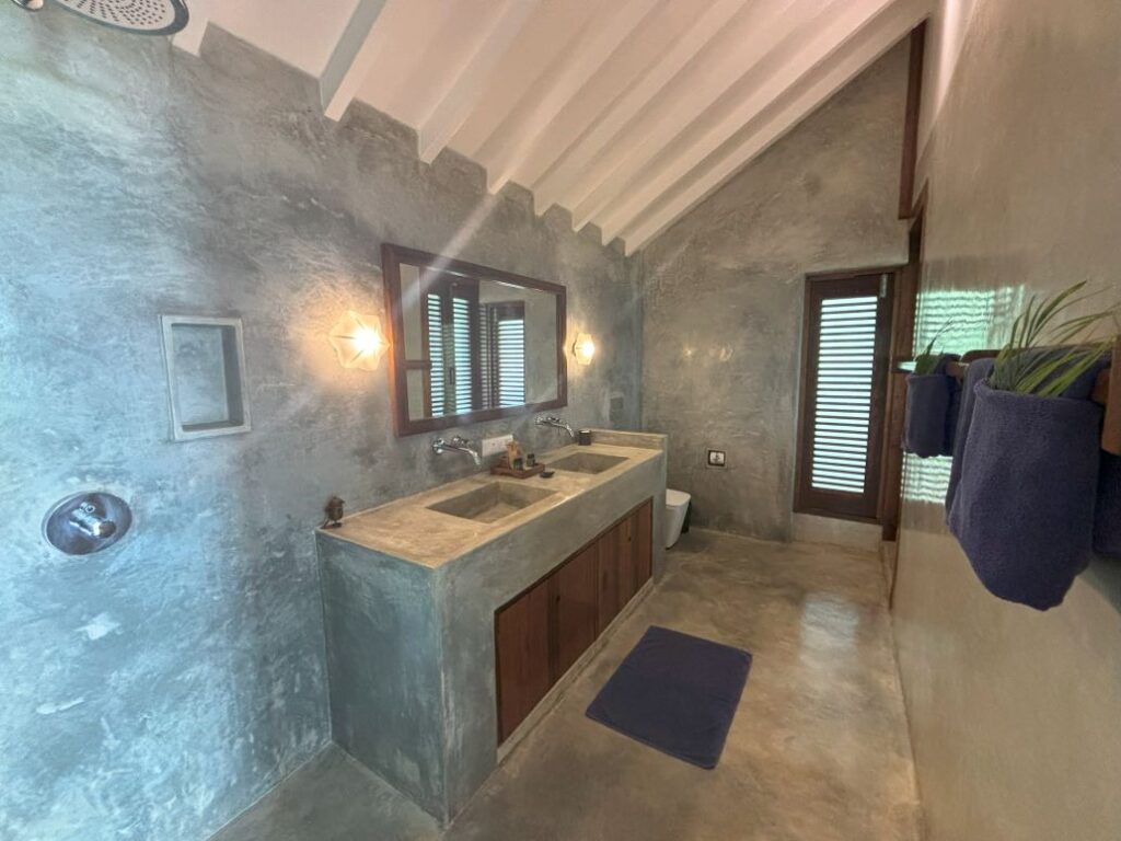 Bathroom adjoining the villa