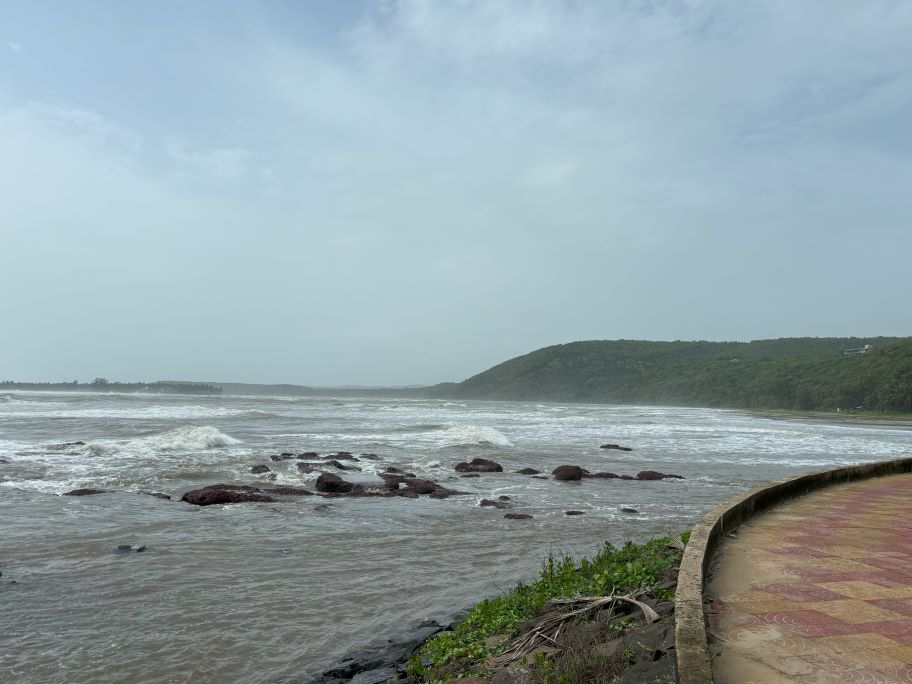 Bhogawe beach walkway near Coco Shambhala Sindhudurg