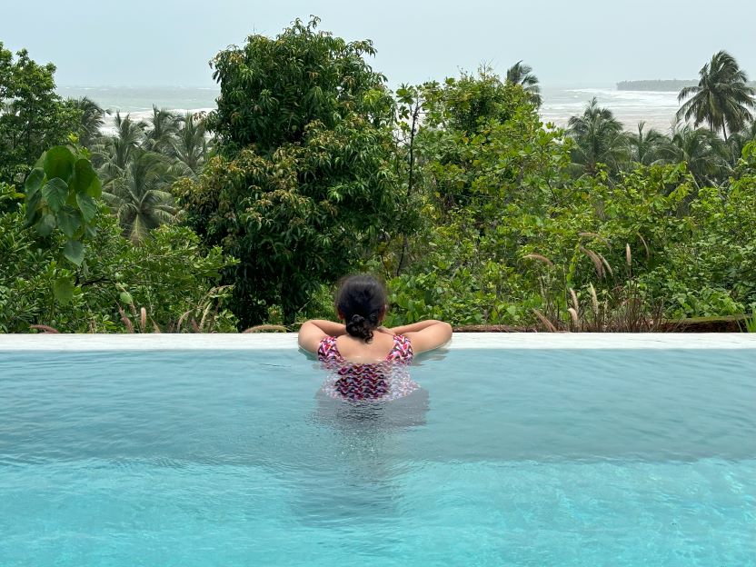 Infinity pool at Coco Shambhala Sindhudurg