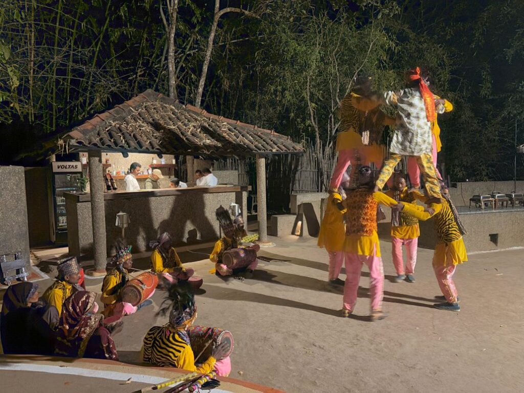 Tribal dance performance at King's Lodge Bandhavgarh